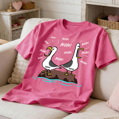 Seagull Mom Mom Mom Custom Name - Personalized Shirt - Funny Mother's Day Gift For Mom
