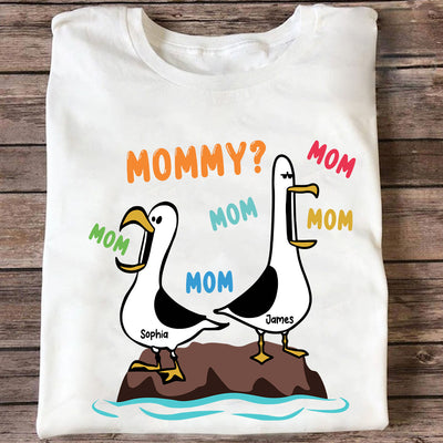 Seagull Mom Mom Mom Colorful - Personalized Shirt - Funny Mother's Day Gift For Mom