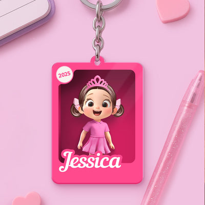 Personalized Name Tag for Backpack, 3D Effect Action Figure, Back To School Gift for Kids